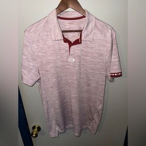 Oakley Men's Red Polo Golf Shirt